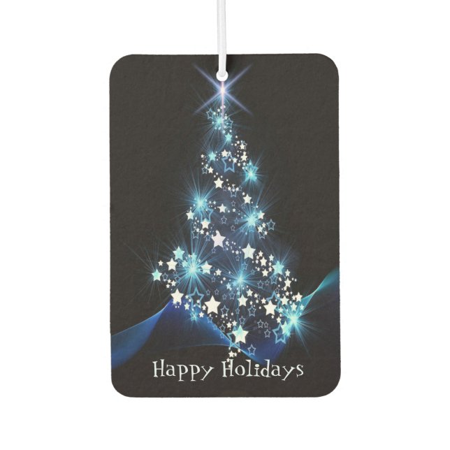 Ambientador Christmas Party Blue Tree Shiny Black Elegant (Anverso)