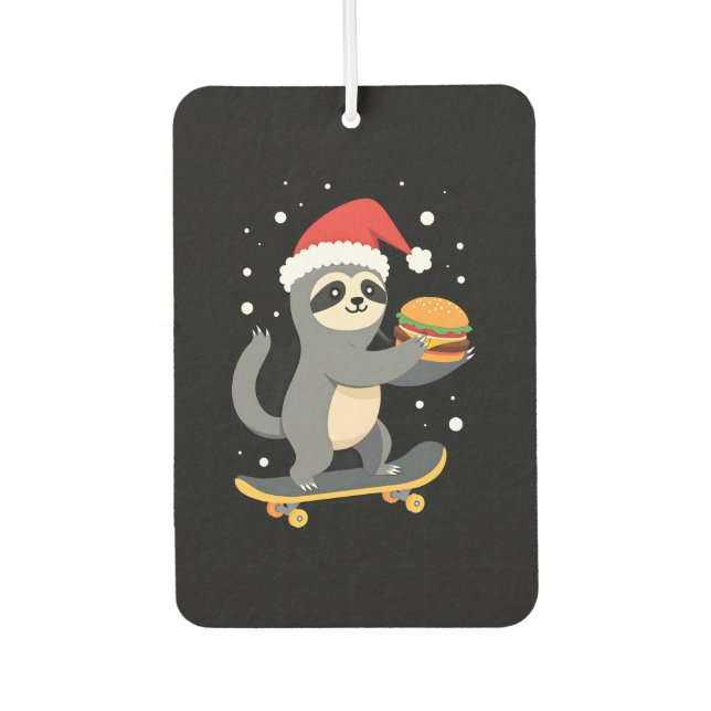 Ambientador CHRISTMAS SLOTH Funny Christmas Skateboard Sloth ( (Anverso)