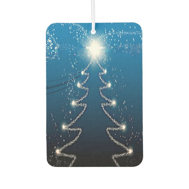 Ambientador Christmas Tree Blue Sky Shiny Stars Rustic Elegant (Anverso)