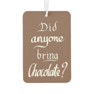 Ambientador Cita de chocolate marrón de tipografía escrita a m