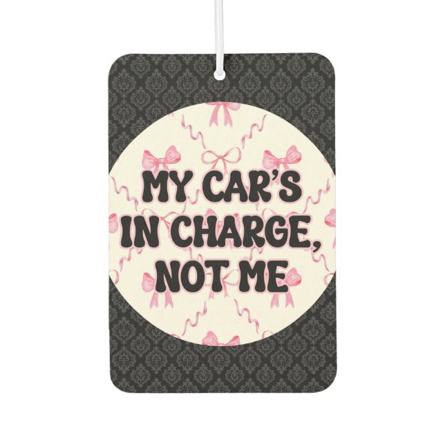 Ambientador Citas divertidas Chica Coche de vaca rosa (Anverso)