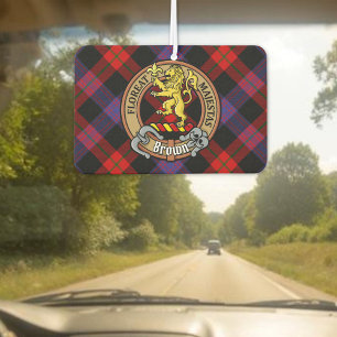 Ambientador Clan Brown Escudo sobre Tartán