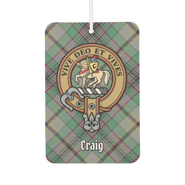 Ambientador Clan Craig Escudo por Tartán (Anverso)