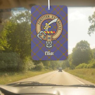 Ambientador Clan Elliot Escudo sobre el tartán moderno
