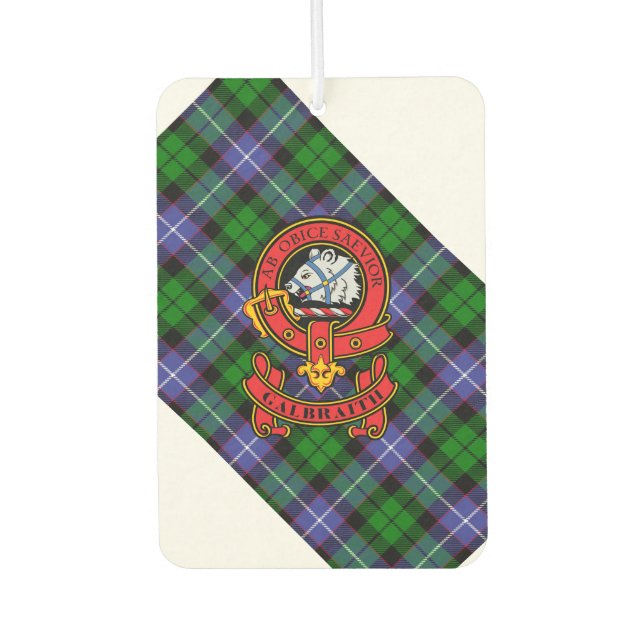 Ambientador Clan Galbraith Vehicle Air Fresheneradores (Anverso)