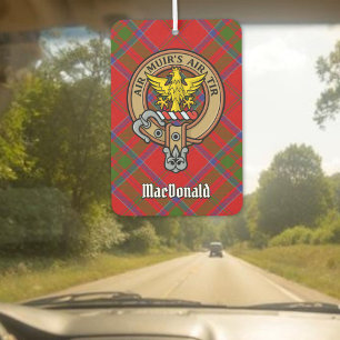 Ambientador Clan MacDonald de Keppoch Escudo sobre Tartán