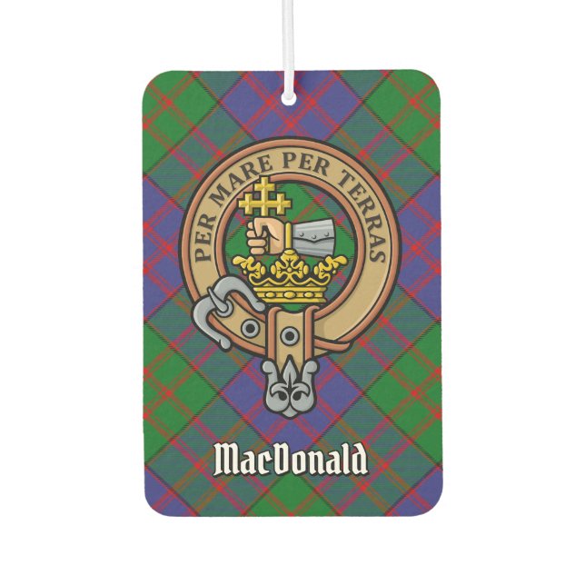 Ambientador Clan MacDonald Escudo por Tartán (Anverso)