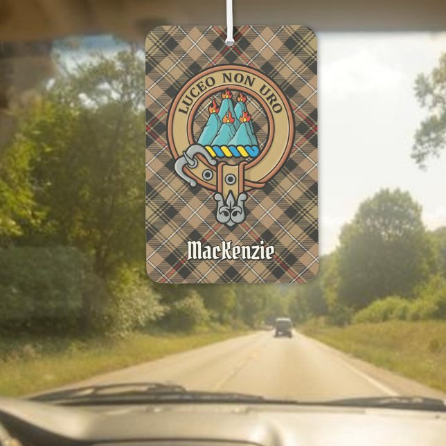 Ambientador Clan MacKenzie Escudo sobre Brown Hunting Tartán (Subido por el creador)