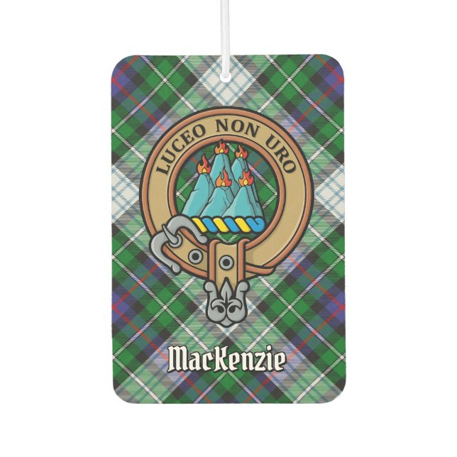 Ambientador Clan MacKenzie Escudo sobre el vestido Tartán (Anverso)