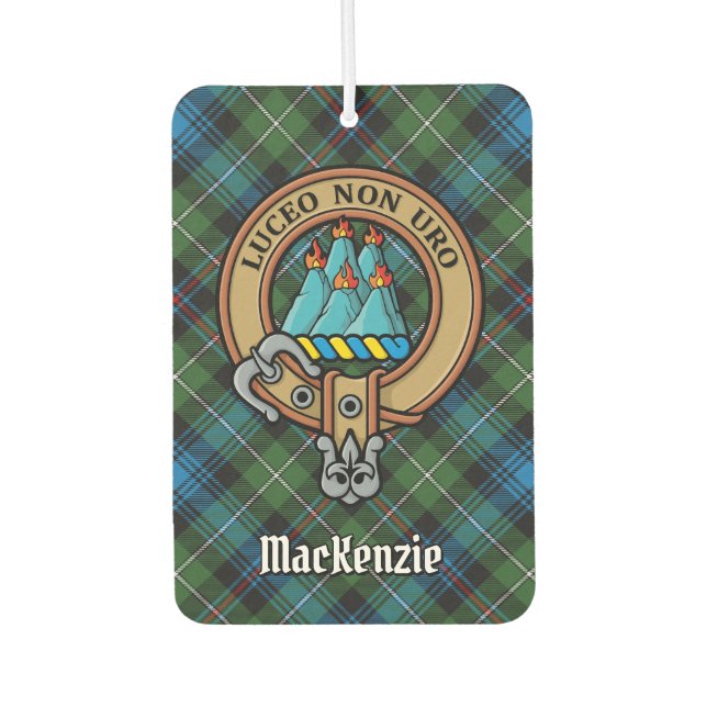 Ambientador Clan MacKenzie Escudo sobre Tartán (Anverso)
