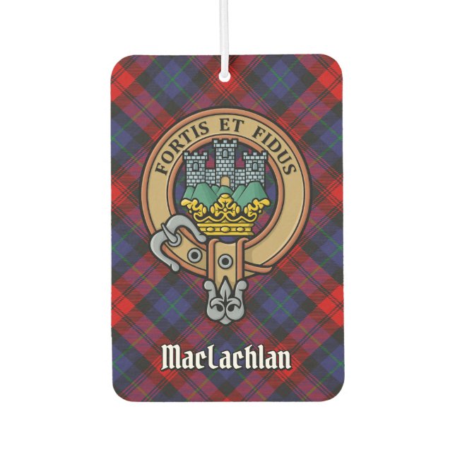 Ambientador Clan MacLachlan Escudo sobre Tartán (Anverso)