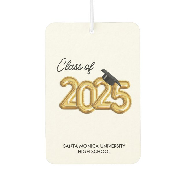 Ambientador Clase de 2025 Personalizado Car Air Freshener (Anverso)