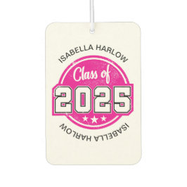 Ambientador Clase de nombre de graduado rosado 2025