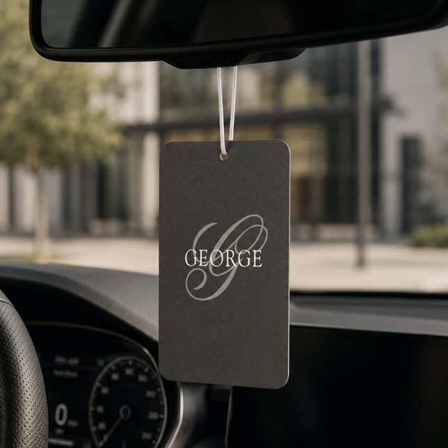 Ambientador Coche con letra inicial de monograma Script (Subido por el creador)