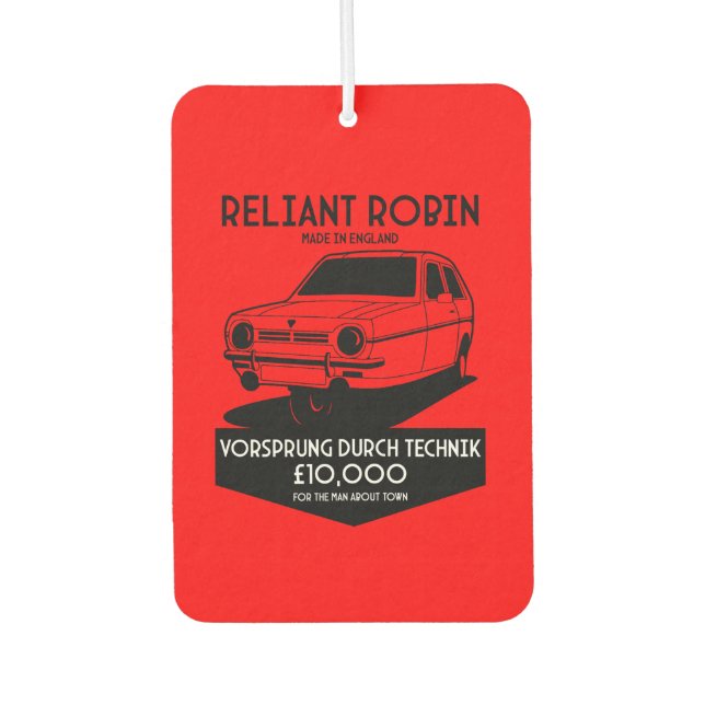 Ambientador Coche de tres ruedas de Robin Reliant (Anverso)
