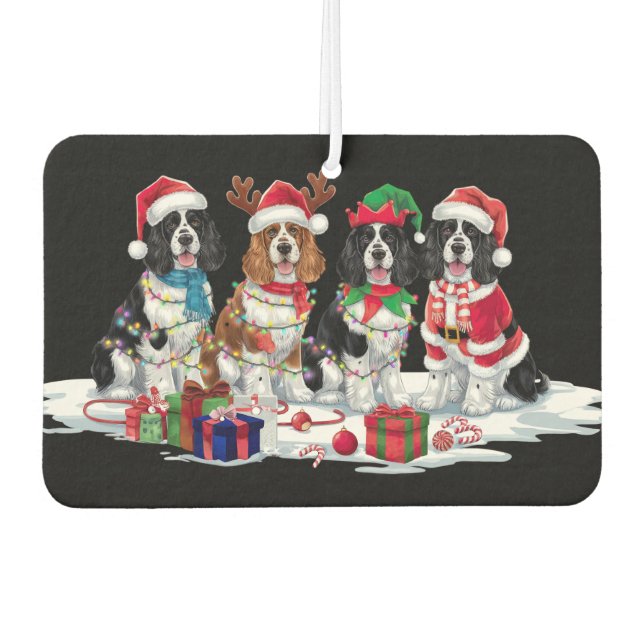 Ambientador Cocker Spaniel Santa hat rivaliza con elefantes Na (Anverso)