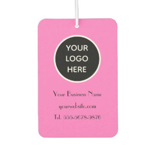 Ambientador Código QR de logotipo personalizado rosa minimalis