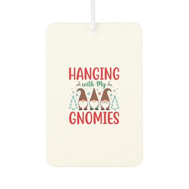 Ambientador Colgando Con Mi Gnomos Gnomo De Navidad (Anverso)