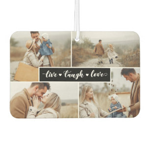 Ambientador Collage de fotos negro de Live Laugh Love