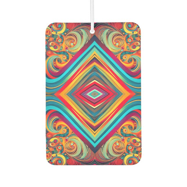 Ambientador Color Wave Fusion – Modern Abstract Swirl Art (Anverso)