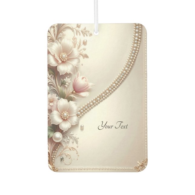 Ambientador con Adornos Florales y Perlas (Anverso)
