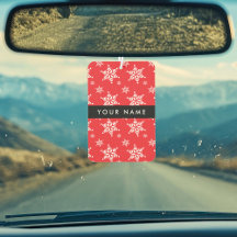 Copos de nieve blancos, rojo, tu nombre, personali