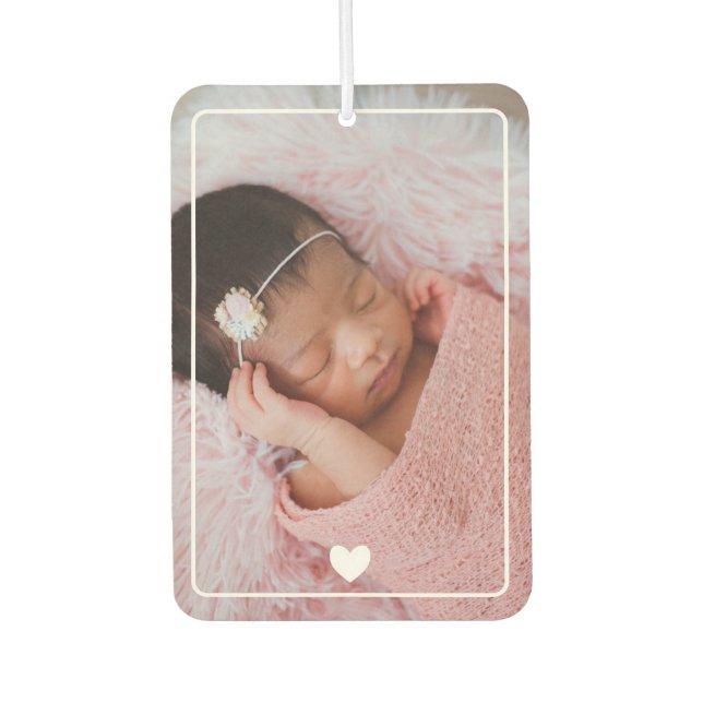 Ambientador Corazón blanco lindo con foto (Anverso)