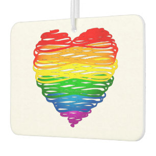 Ambientador Corazón de colores de arcoíris de SlipperyJoe gara