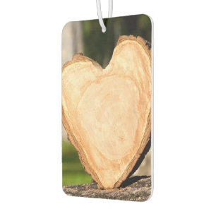 Ambientador corazón de madera