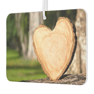Ambientador corazón de madera