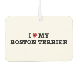 Ambientador Corazón de mi Boston Terrier Car Air Freshener