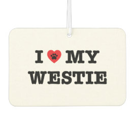 Ambientador Corazón de mi coche Westie Air Freshener