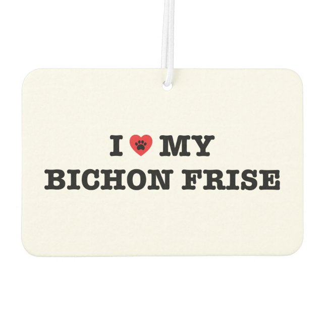 Ambientador Corazón Mi Bichon Frise Car Air Freshener (Reverso)