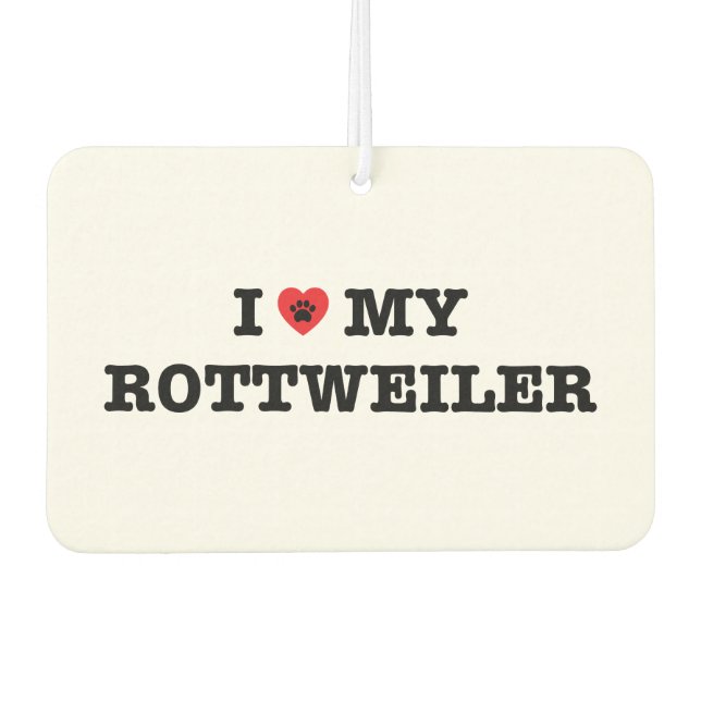 Ambientador Corazón Mi Rottweiler Car Air Freshener (Anverso)