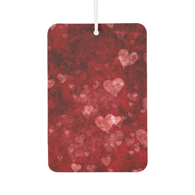 Ambientador corazones rojos grunge (Anverso)