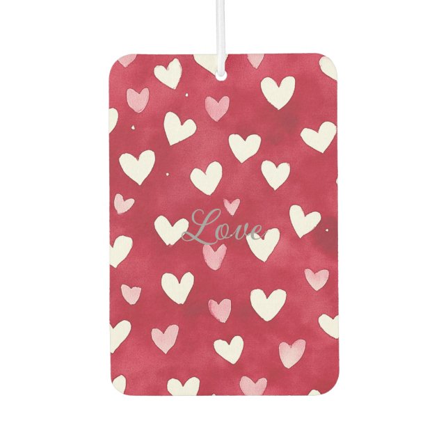 Ambientador Corazones Rojos Rosados Blancos (Anverso)