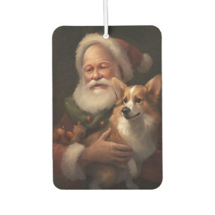 Ambientador Corgi Con Santa Claus Navideño