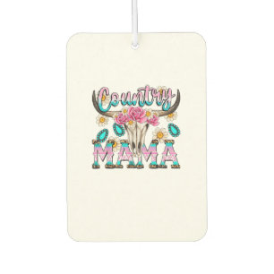 Ambientador Country Mama Retro Groovy Cow Skull Country Rodeo