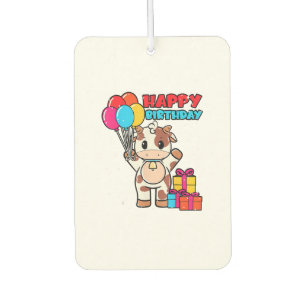 Ambientador Cow Birday Balloon Thatleman Farmer Cute B