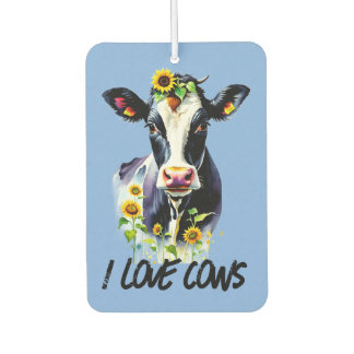 Ambientador Cow Lovers I Love Cows Holstein Sunflowers