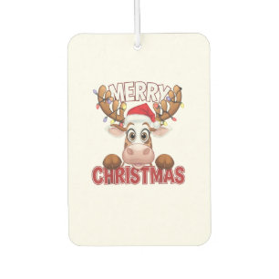 Ambientador Cow Peek-a-Boo Feliz Navidad