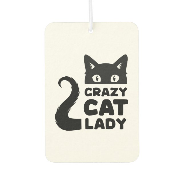 Ambientador Crazy Cat Lady Air Freshener (Anverso)