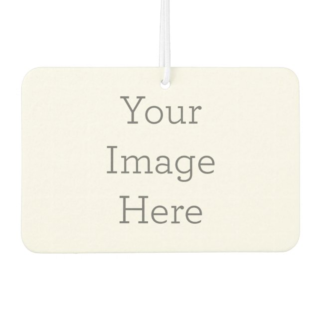 Ambientador de coche personalizado, Rectangular (horizontal), Coche nuevo (Anverso)