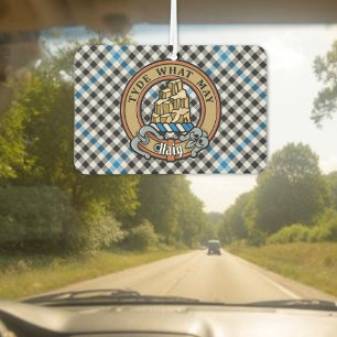 Ambientador Crest de Clan Haig sobre Tartán de Cuadros