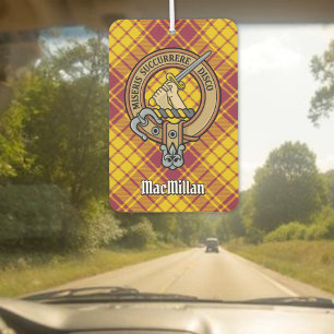 Ambientador Crest de Clan MacMillan sobre Tartán de Gala