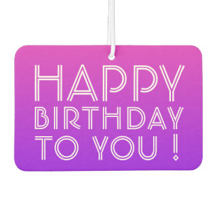 Ambientador Cualquier nombre editable feliz cumpleaños rosa pú