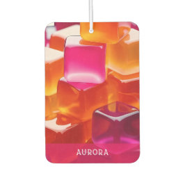 Ambientador Cubos de gelatina personalizados de color naranja 