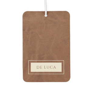 Ambientador Cuero Falso Marrón Personalizado