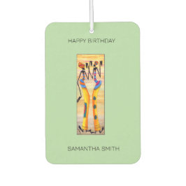 Ambientador Cumpleaños, acuarela de arte africano, impresionan