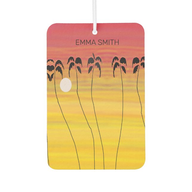 Ambientador Cumpleaños, impresionante atardecer tropical (Anverso)